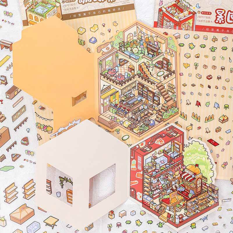 Cabinet of Moment DIY 3D Scene Stickers 2 Cute Miniature Scenes(S)