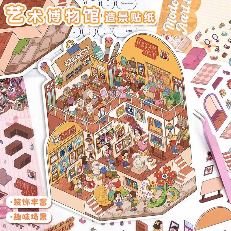 Canvas & Blush Tales DIY 3D Scene Stickers 2 Cute Miniature Scenes(L)