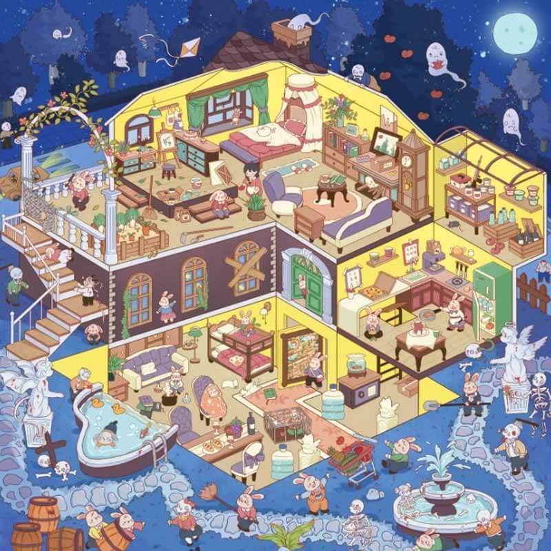 Castle Chronicles DIY 3D Scene Stickers 3 Cute Miniature Scenes(L)