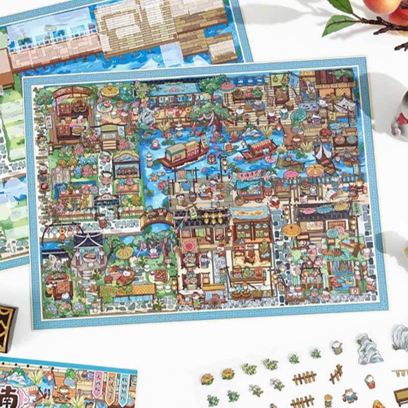 Cat Heritage DIY 3D Scene Stickers With Guide Lines(xL)