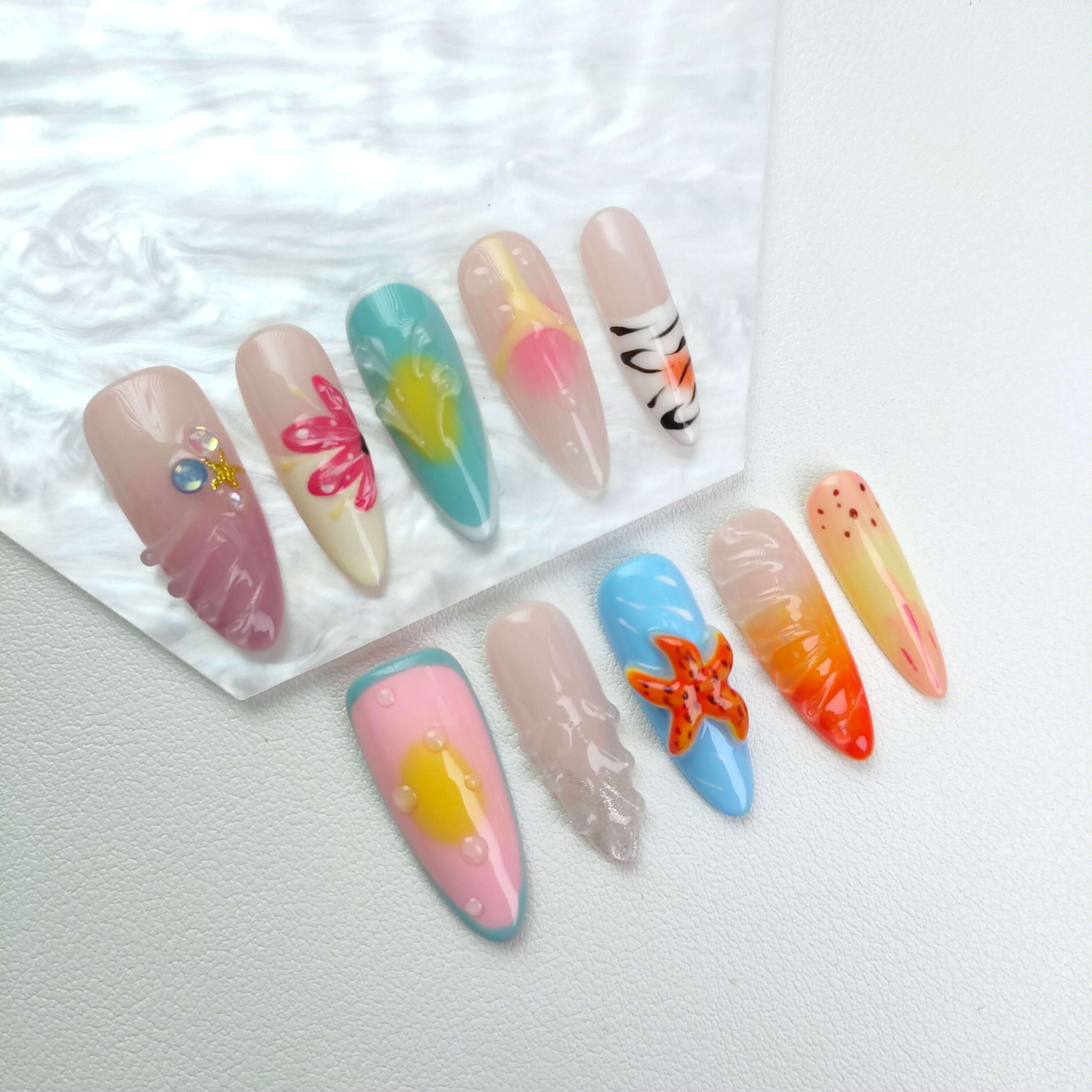 Beauty Art Garden Press On Nails Celestial Bloom 156