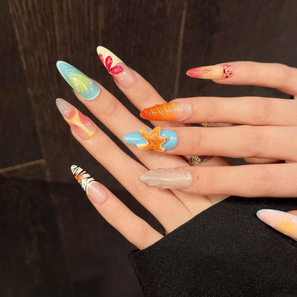 Beauty Art Garden Press On Nails Celestial Bloom 156