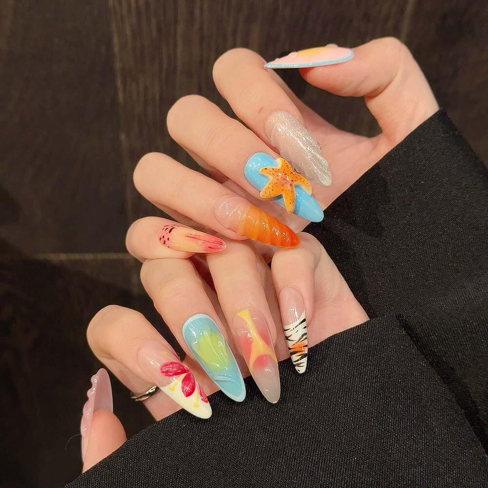 Beauty Art Garden Press On Nails Celestial Bloom 156