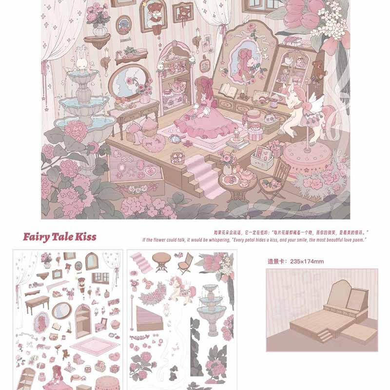 Celestial Whispers DIY 3D Scene Stickers 4 Cute Miniature Scenes(L)