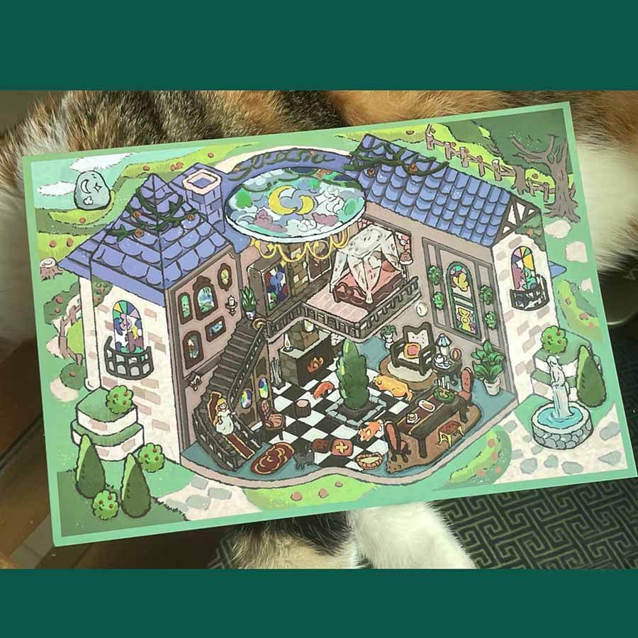 Charming Hideouts DIY 3D Scene Stickers 4 Cute Miniature Scenes(M&L)