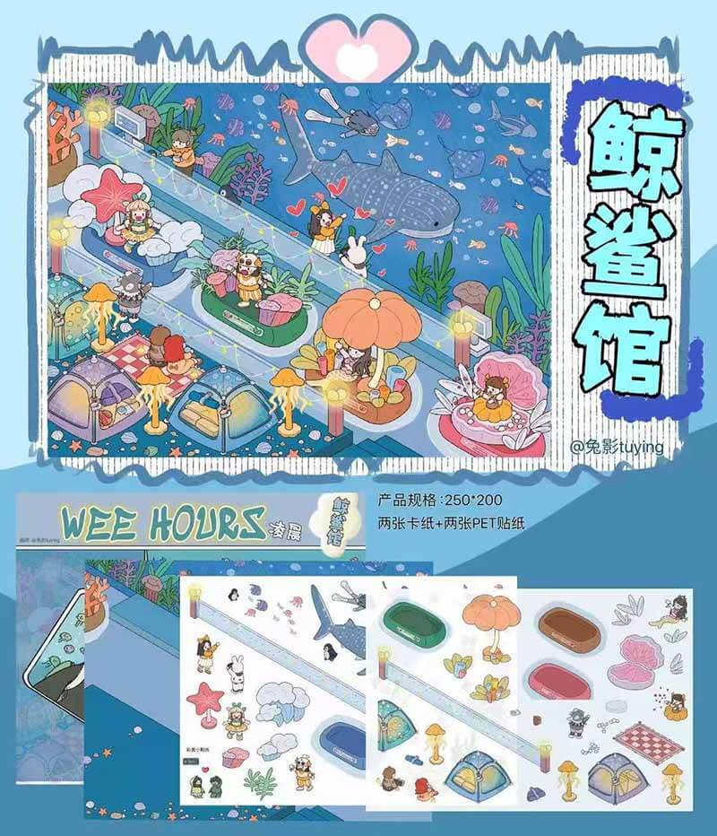 Charming Hideouts DIY 3D Scene Stickers 4 Cute Miniature Scenes(M&L)