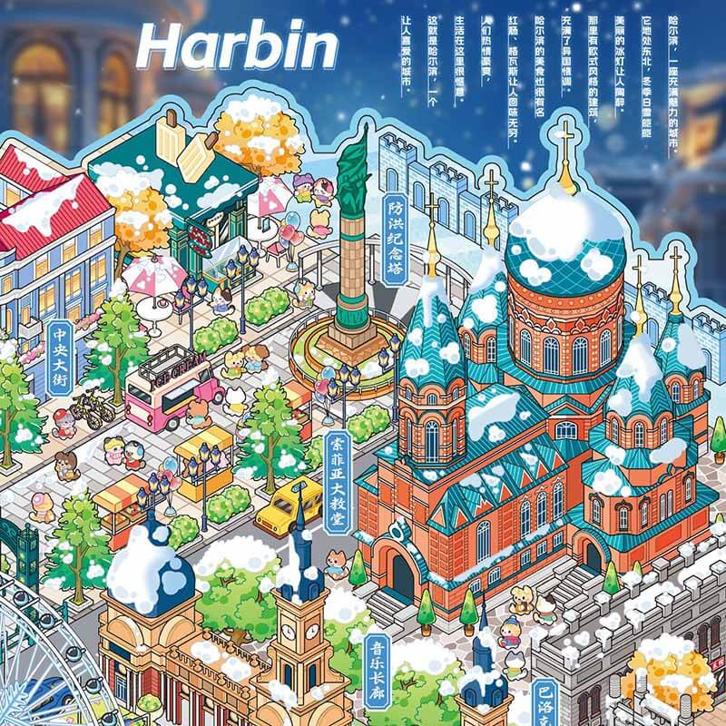 Chasing the Coastline DIY 3D Scene Stickers 2 Cute Miniature Scenes(XL)