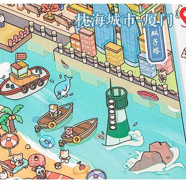 Chasing the Coastline DIY 3D Scene Stickers 2 Cute Miniature Scenes(XL)