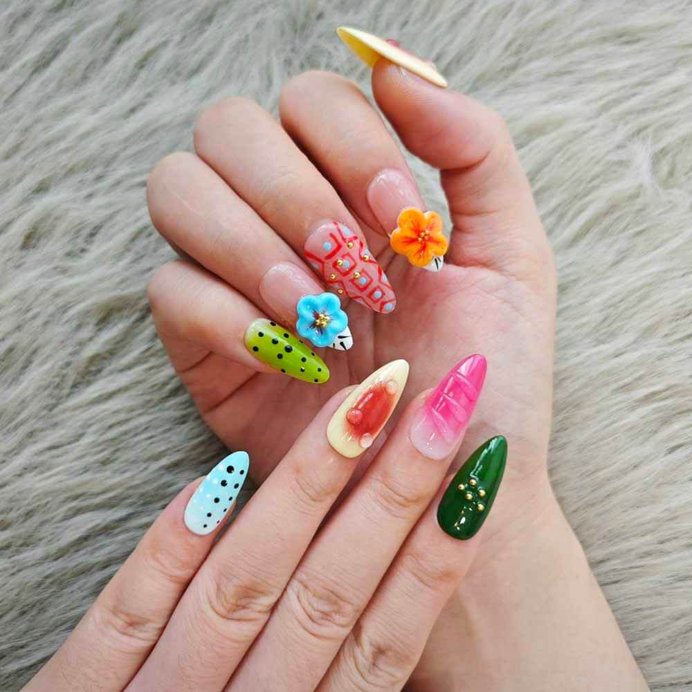 Art Garden Press On Nails Cheeky Blossoms 82