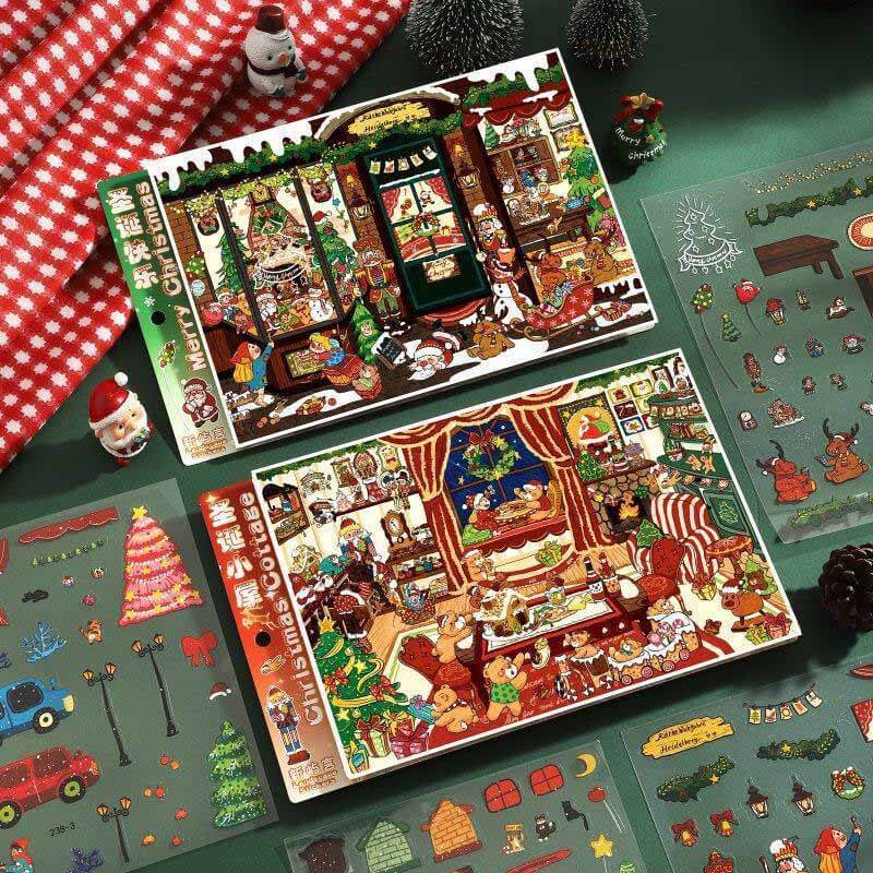 Christmas Haven DIY 3D Scene Stickers 2 Cute Scenes(L)