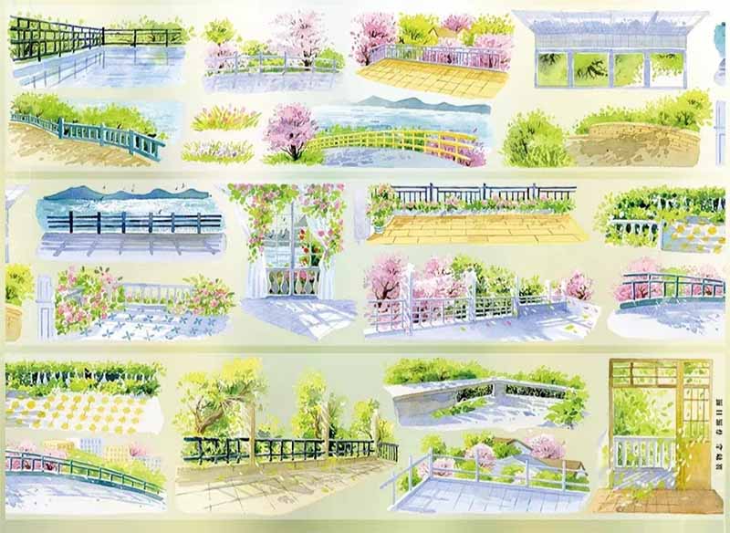 Chunxi Road Sunlight Handmade Scene Collage Tape