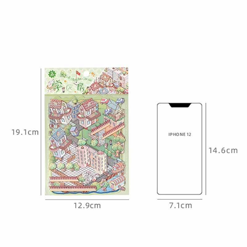 City Centre DIY 3D Sticker Collection 4 Cute Miniature Scenes(S)