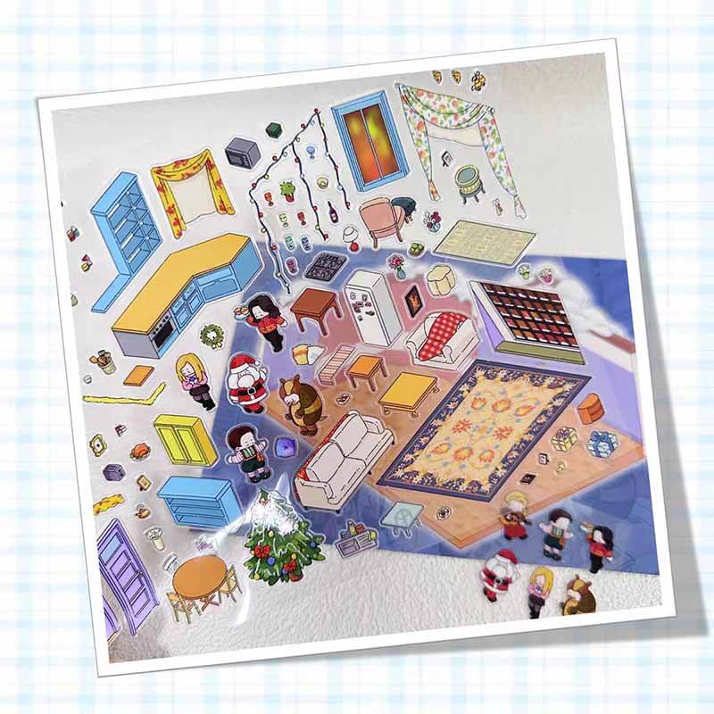 Classic American Drama DIY 3D Scene Stickers 2 Cute Miniature Scenes(S)