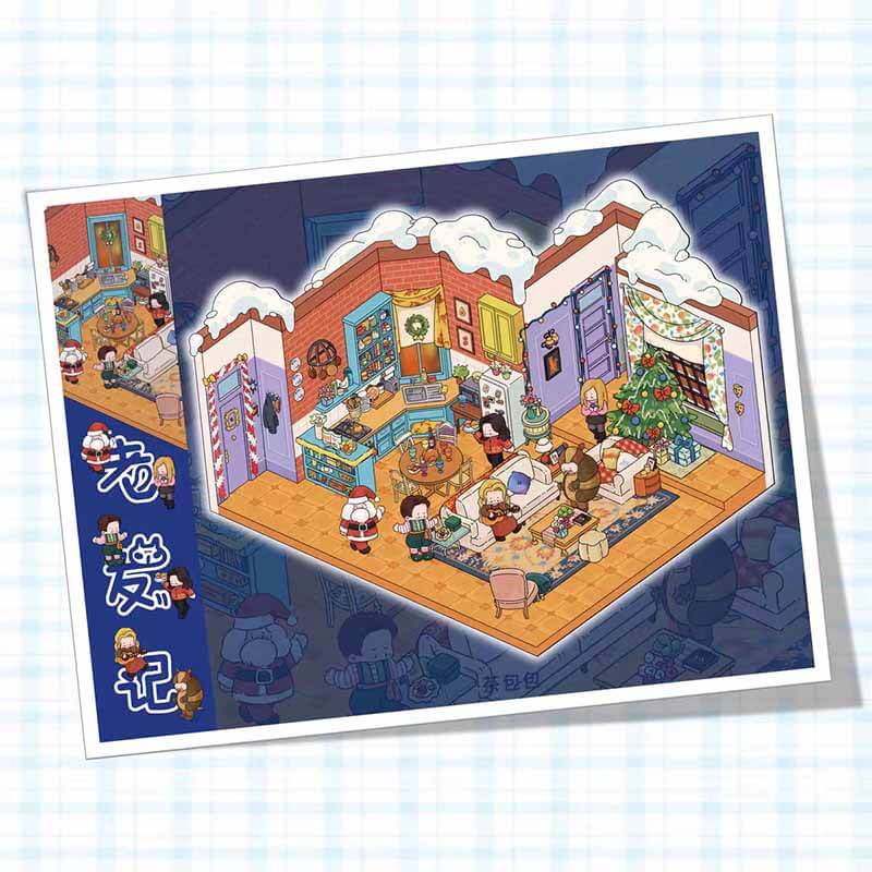 Classic American Drama DIY 3D Scene Stickers 2 Cute Miniature Scenes(S)