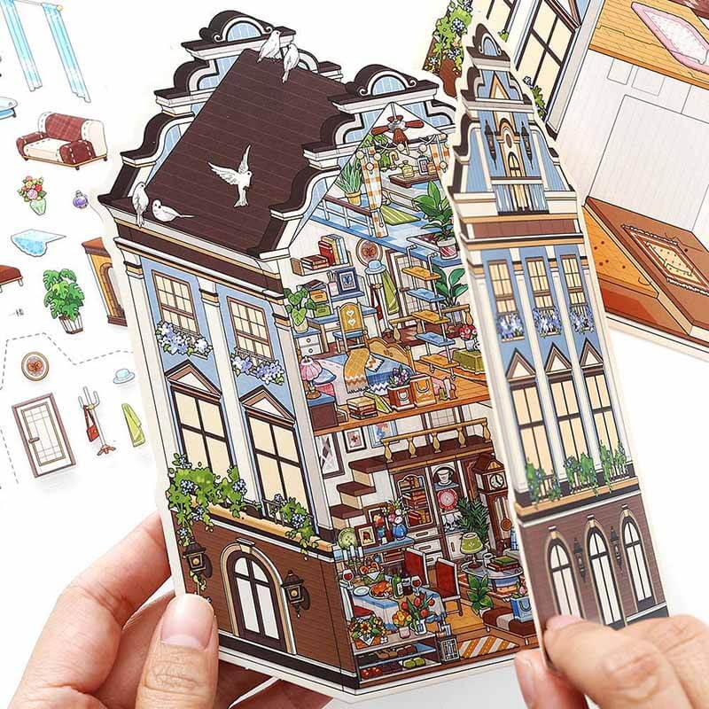Classical Vault DIY 3D Scene Stickers 4 Cute Miniature Scenes(S)