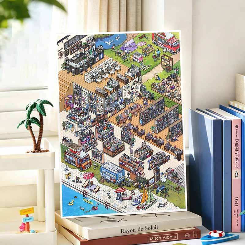 Coastal Living DIY 3D Scene Stickers 2 Cute Scenes(L)