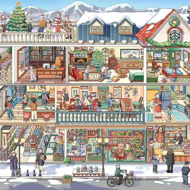 Coastal Seasons DIY 3D Scene Stickers 3 Cute Scenes(XL)