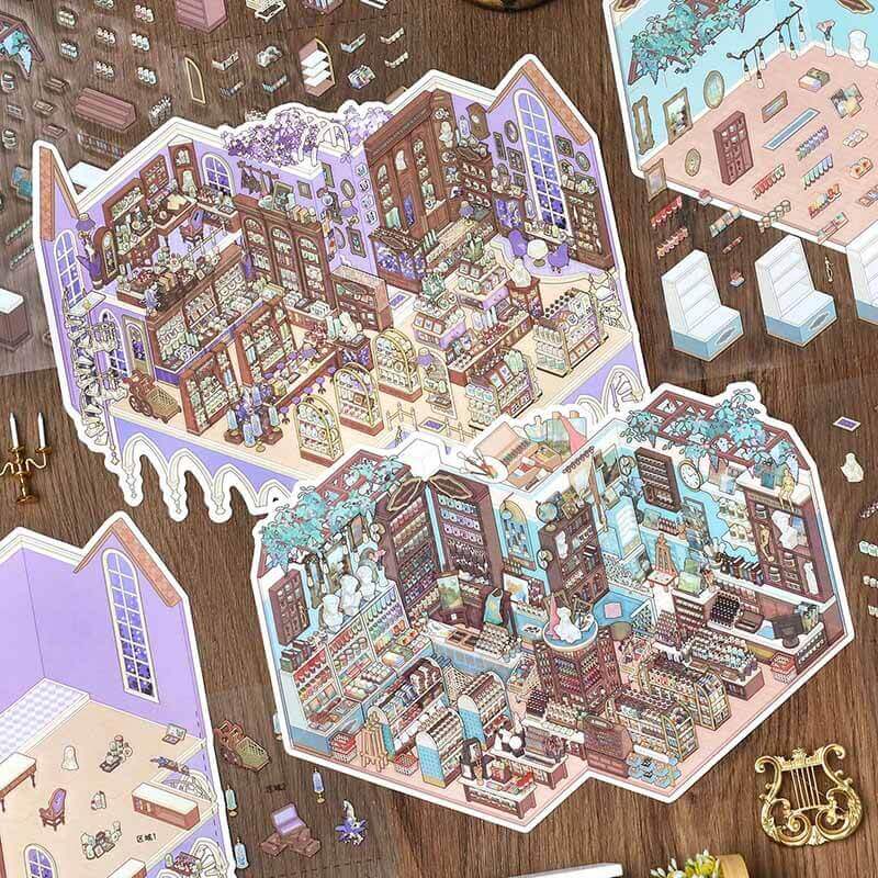 Collection Corner DIY 3D Scene Stickers 2 Cute Scenes(L)
