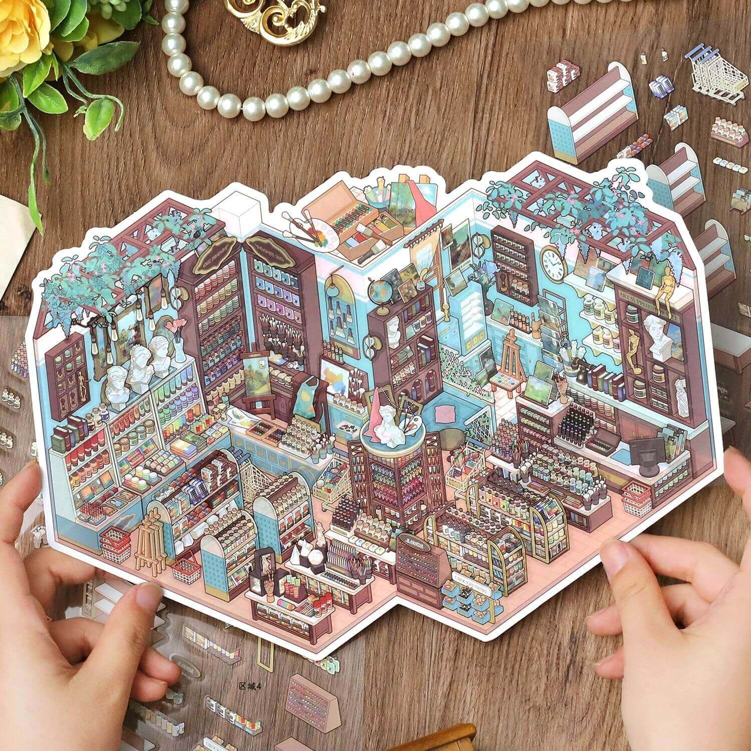 Collection Corner DIY 3D Scene Stickers 2 Cute Scenes(L)