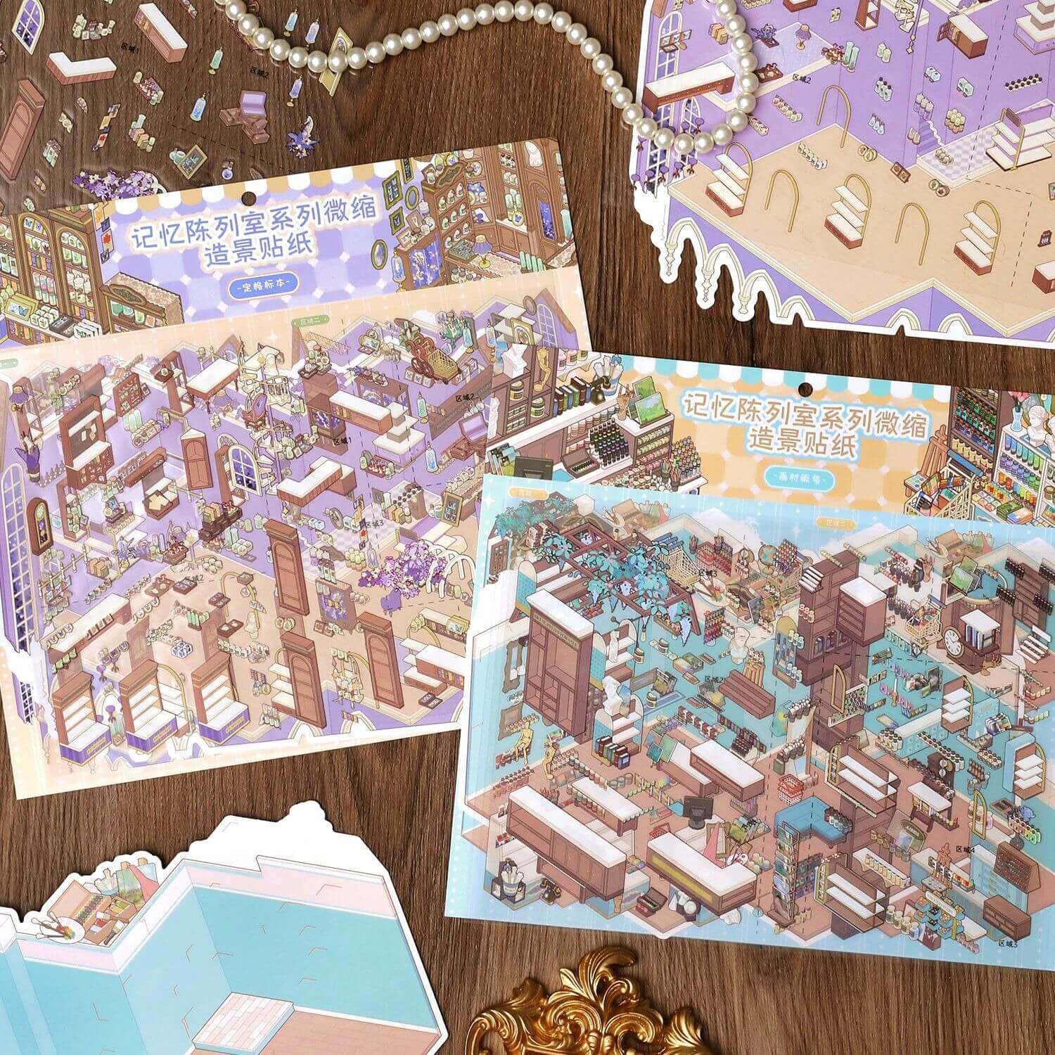 Collection Corner DIY 3D Scene Stickers 2 Cute Scenes(L)