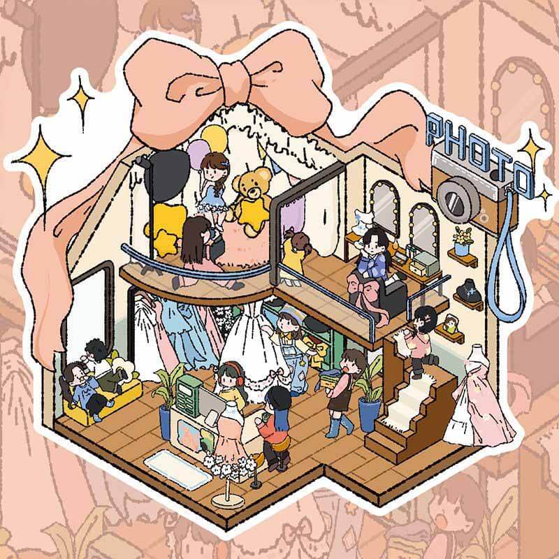 Collector’s Studio DIY 3D Scene Stickers 4 Cute Miniature Scenes(S)