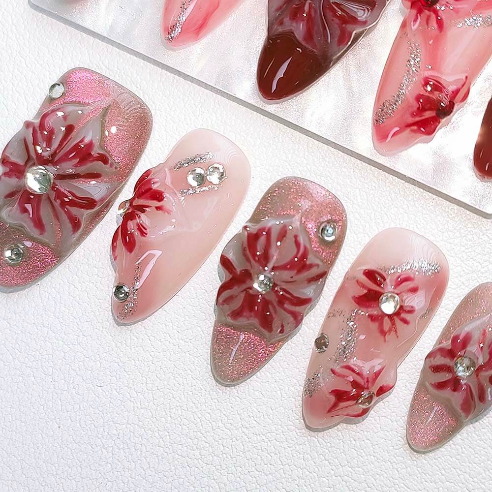 Beauty Art Garden Press On Nails Coral Ballet 161