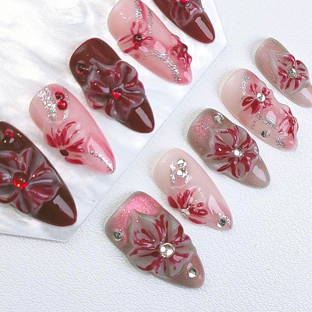 Beauty Art Garden Press On Nails Coral Ballet 161
