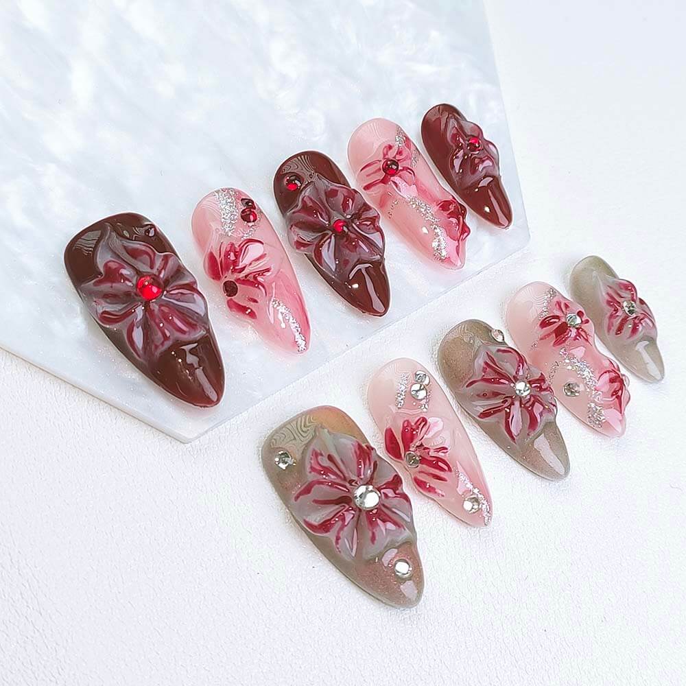 Beauty Art Garden Press On Nails Coral Ballet 161