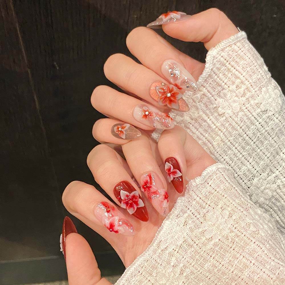 Beauty Art Garden Press On Nails Coral Ballet 161