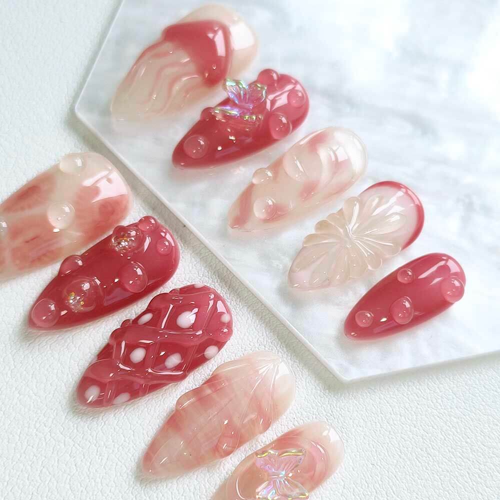 Beauty Art Garden Press On Nails Coral Candy 20