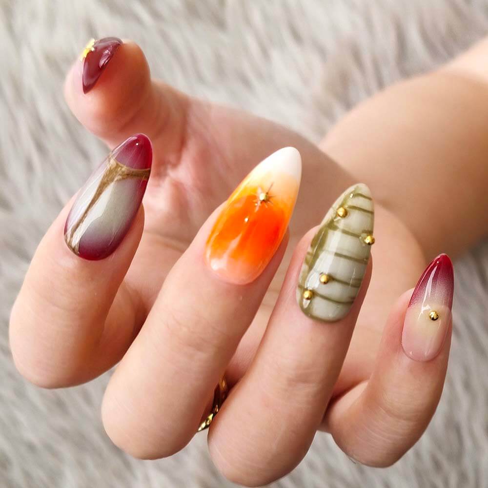 Art Garden Press On Nails Cosmic Colorful Party 163