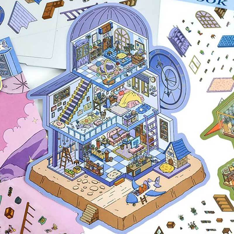 Cosmo Garden Lab DIY 3D Scene Stickers 2 Cute Miniature Scenes(L)