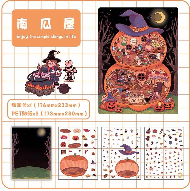 Cottage Chronicle DIY 3D Scene Stickers 2 Cute Miniature Scenes(L)