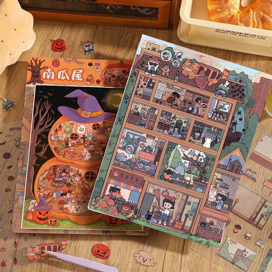 Cottage Chronicle DIY 3D Scene Stickers 2 Cute Miniature Scenes(L)