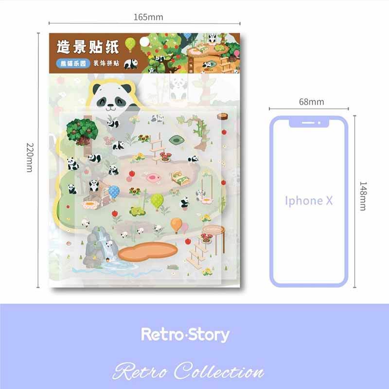 Cozy Carnival DIY 3D Scene Stickers 4 Cute Miniature Scenes(M)