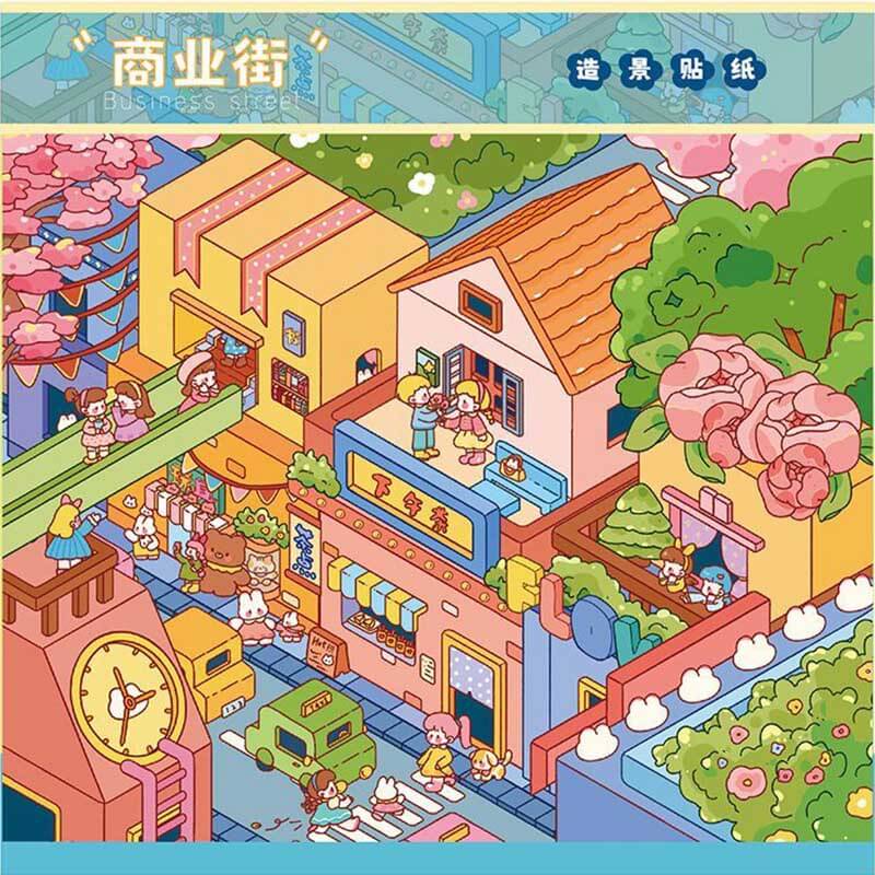 Cozy Country Corners DIY 3D Scene Stickers 3 Cute Miniature Scenes(M&L)