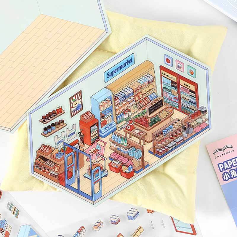 Cozy Nooks DIY 3D Scene Stickers 4 Cute Miniature Scenes(S)