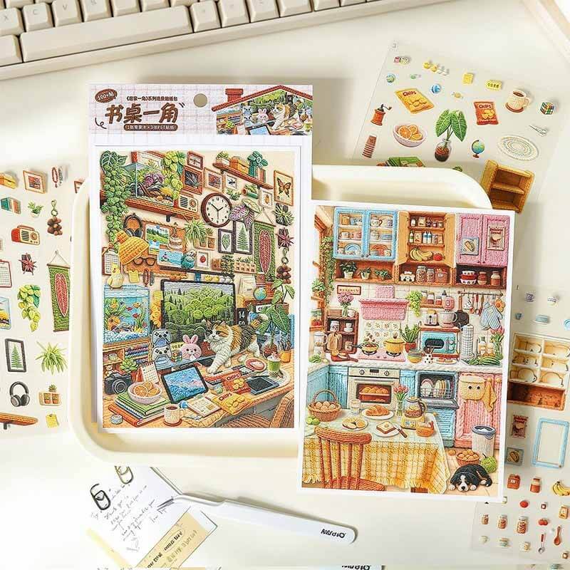 Cozy Spot DIY 3D Scene Stickers With Guide Lines(S)