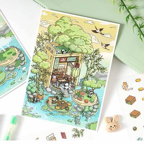Cozy Sweet Retreat DIY 3D Scene Stickers 4 Cute Scenes(XS)