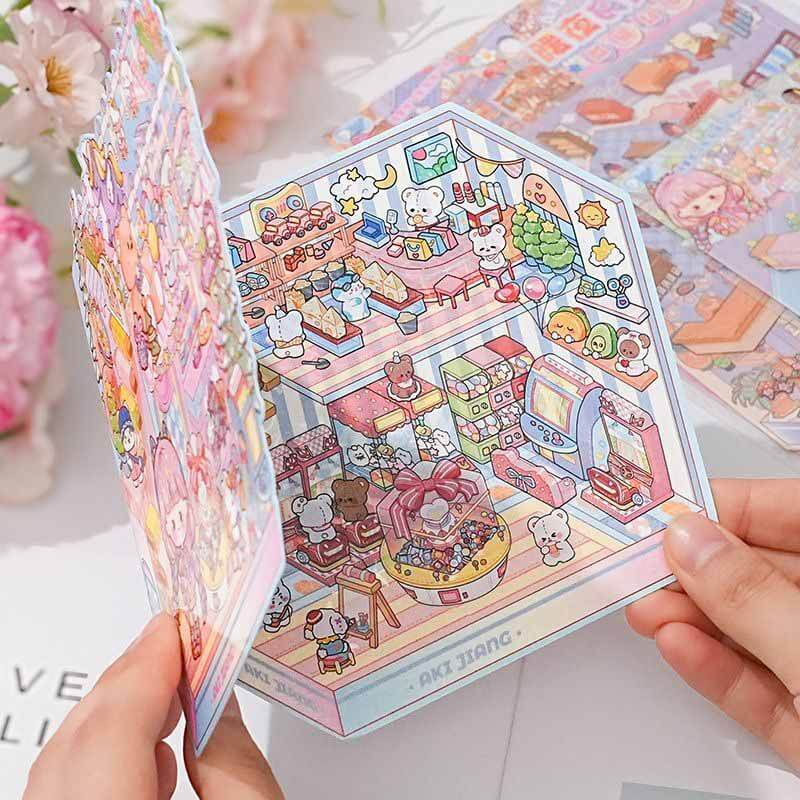 Cozylight Encounter DIY 3D Scene Stickers 4 Cute Miniature Scenes(S)