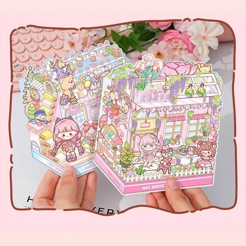 Cozylight Encounter DIY 3D Scene Stickers 4 Cute Miniature Scenes(S)