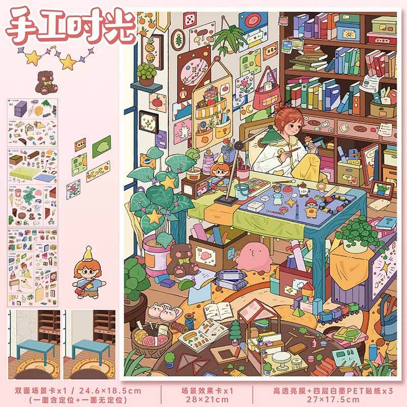 Craft Haven DIY 3D Scene Stickers With Guide Lines(L)