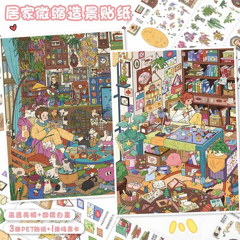 Craft Haven DIY 3D Scene Stickers With Guide Lines(L)