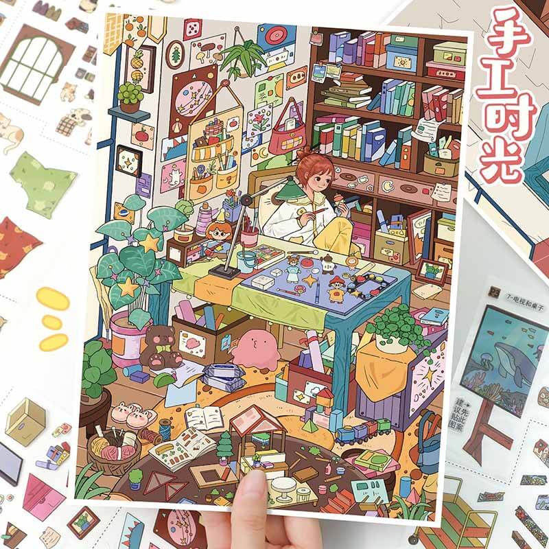 Craft Haven DIY 3D Scene Stickers With Guide Lines(L)