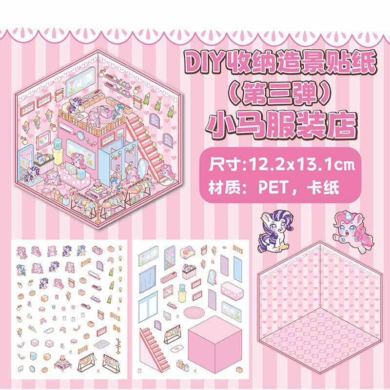 Cuddly Creations DIY 3D Sticker Collection 4 Cute Miniature Scenes(S)