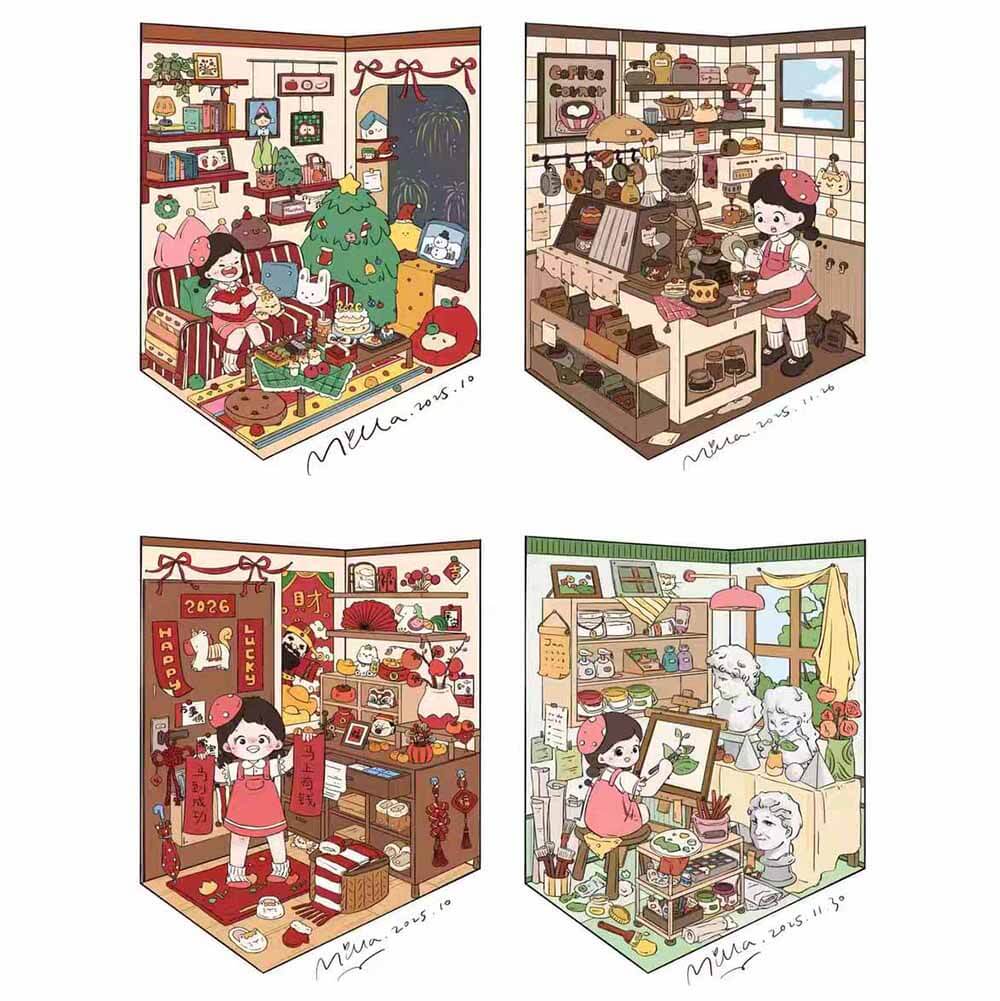 Cute Corner Story DIY 3D Scene Stickers Cute Miniature Scenes(S)