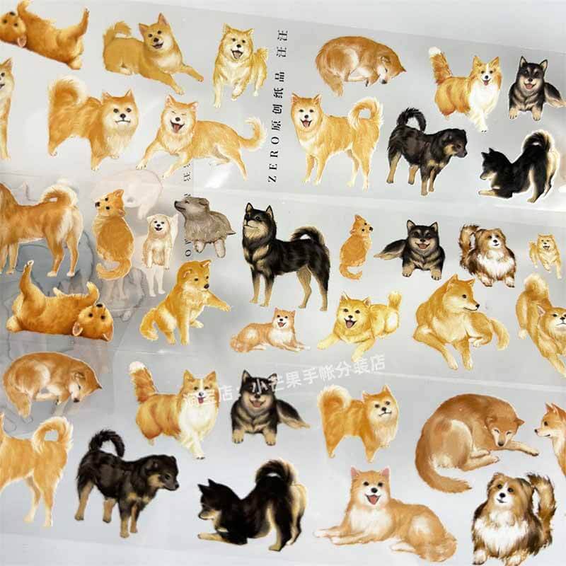 Cute Puppies PET Journal Collage Sticker