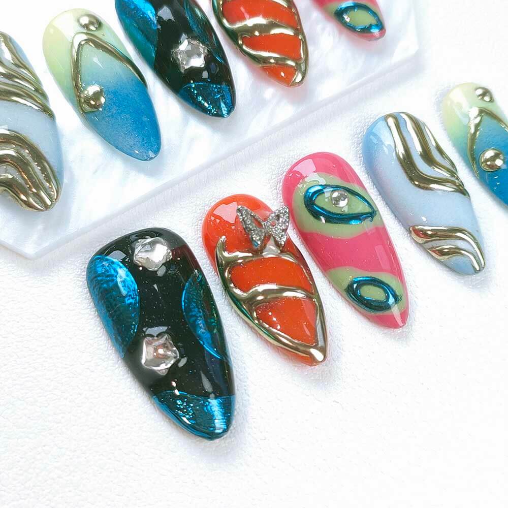Beauty Art Garden Press On Nails CyberKnife 102