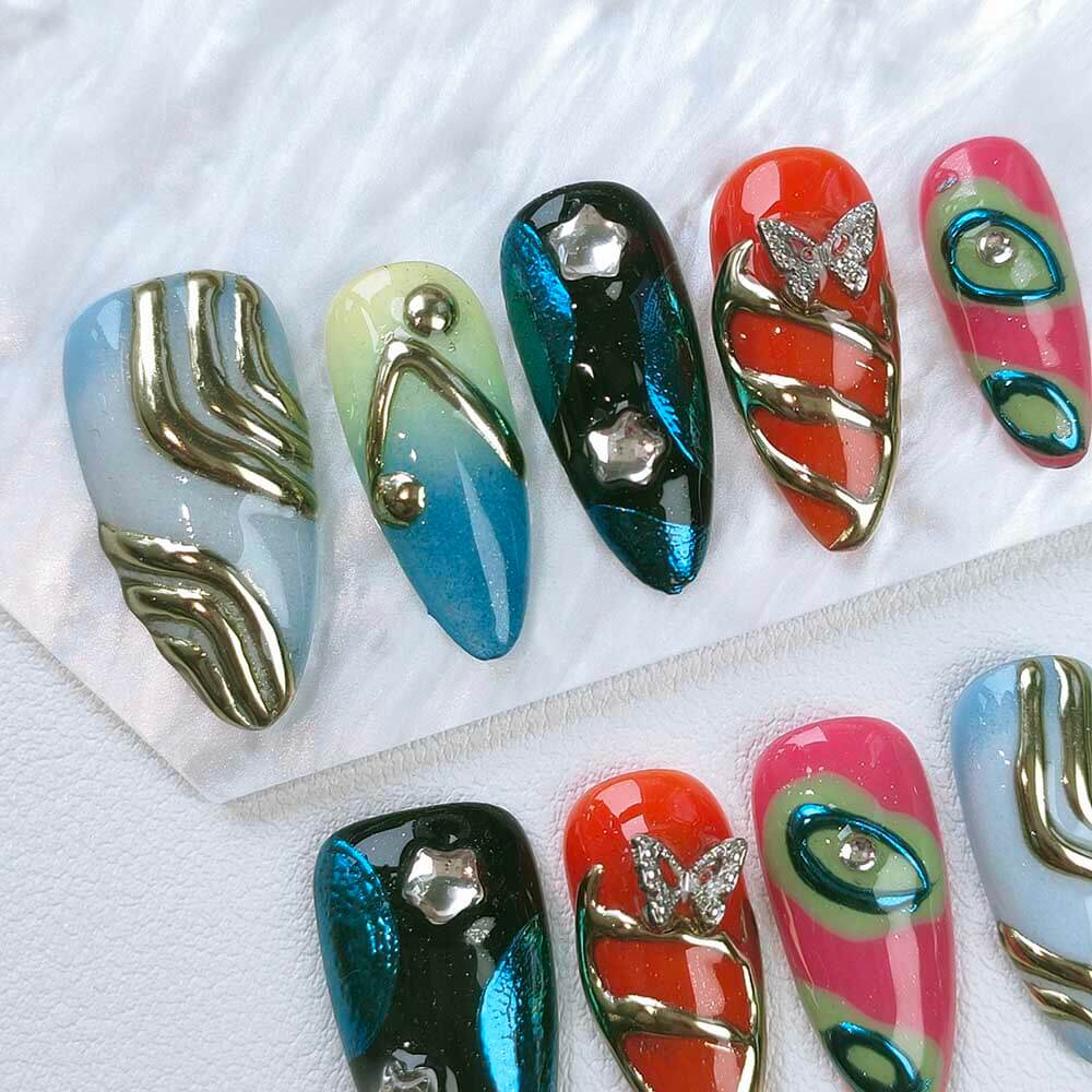 Beauty Art Garden Press On Nails CyberKnife 102