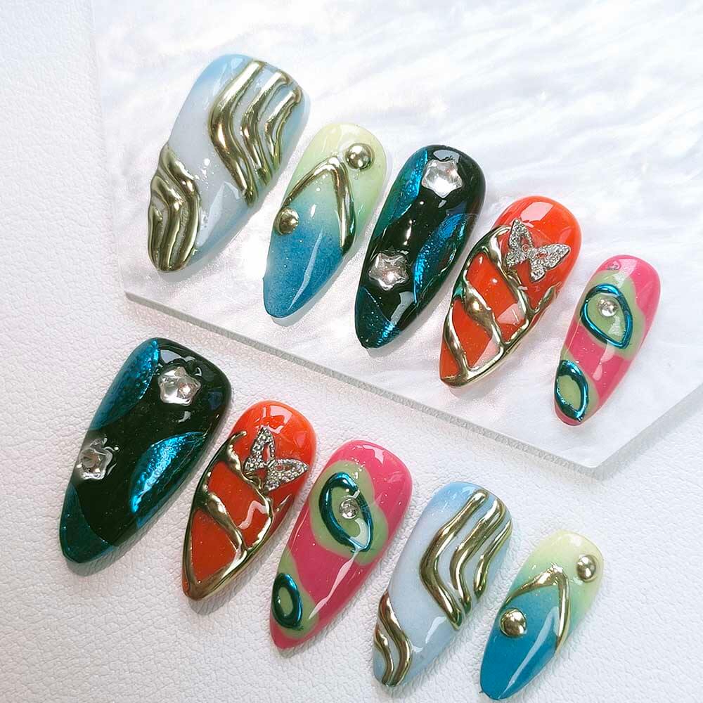 Beauty Art Garden Press On Nails CyberKnife 102